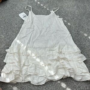 NWT white ruffle dress